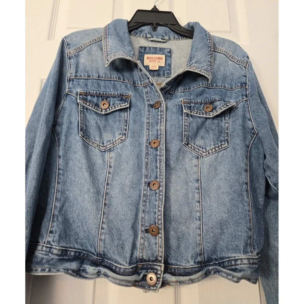 Mossimo Girls Denim Jacket Button down‎ Front Size XL 14/16. 2 Pockets